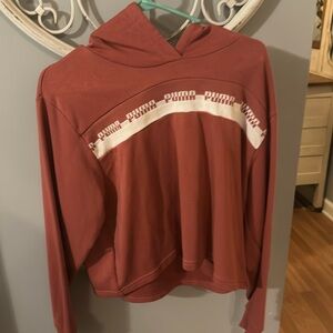 Pink Puma cropped hoodie.